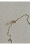 Heliophilia Silver Collar de Latón con Piedra de Circonio Dorado
